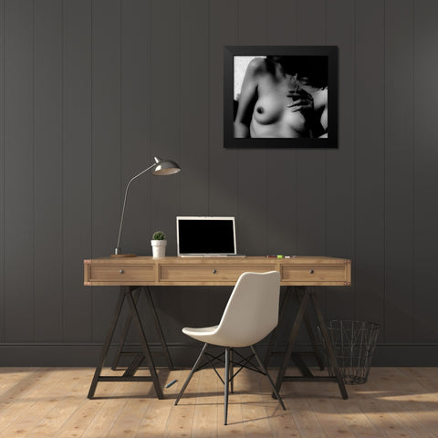 Untitled Black Modern Wood Framed Art Print by Bousca, Bogdan