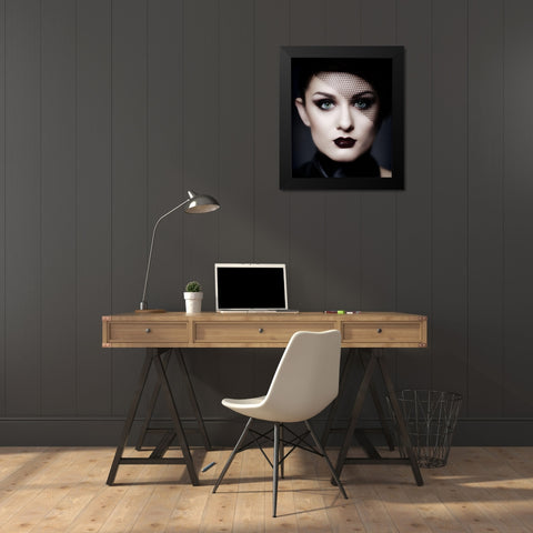 Beauty Black Modern Wood Framed Art Print by Ashton-Jones, Howard