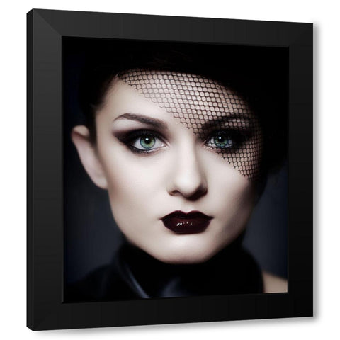 Beauty Black Modern Wood Framed Art Print with Double Matting by Ashton-Jones, Howard