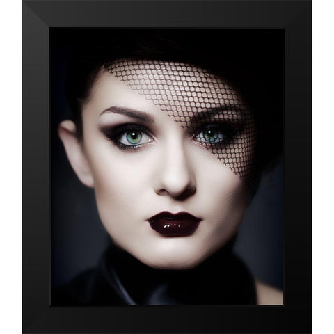 Beauty Black Modern Wood Framed Art Print by Ashton-Jones, Howard