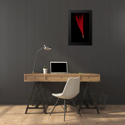 Falling Star Black Modern Wood Framed Art Print by Momanu, Mirela