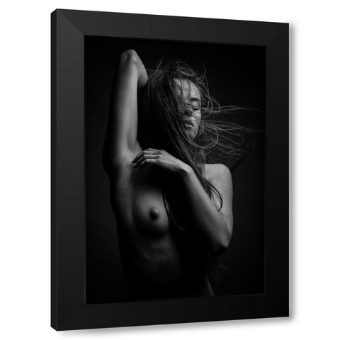 Sensuality Black Modern Wood Framed Art Print by Krystynek MQEP, Martin