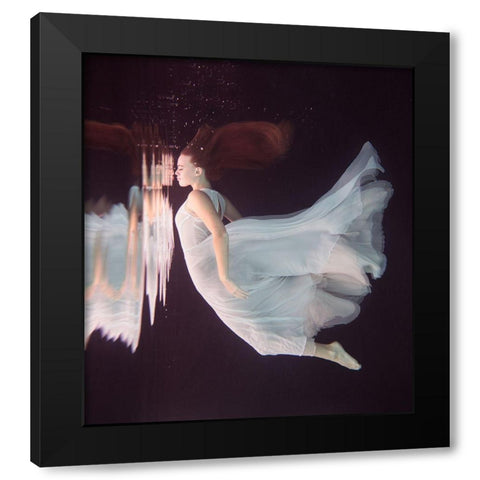 Parallel Worlds Black Modern Wood Framed Art Print by Slegrova, Gabriela