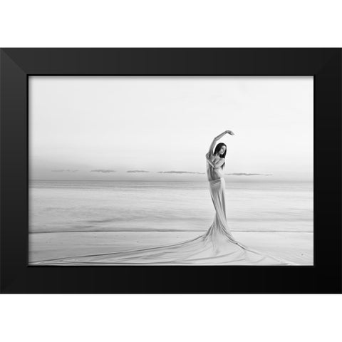 Born From The Sea Black Modern Wood Framed Art Print by Odorizzi, Patrick