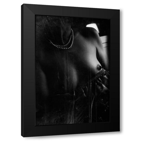 Untitled Black Modern Wood Framed Art Print with Double Matting by Bousca, Bogdan