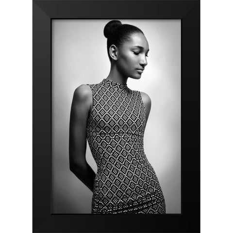 Muse Black Modern Wood Framed Art Print by Peeters, Bart