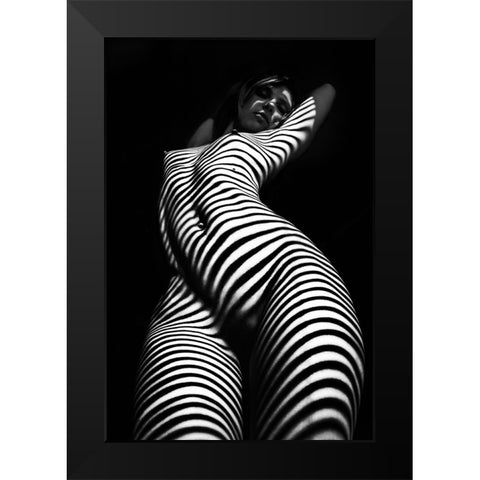 Butterfly Black Modern Wood Framed Art Print by Faletkin, Mikhail