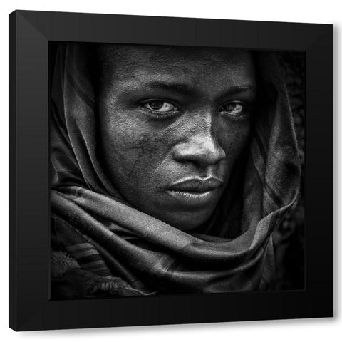 Untitled Black Modern Wood Framed Art Print with Double Matting by Inazio Kuesta, Joxe