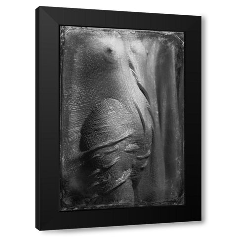 Untitled Black Modern Wood Framed Art Print by Bousca, Bogdan