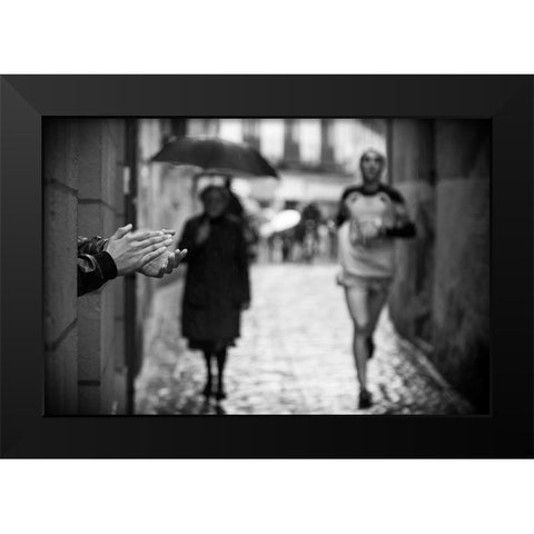 Come On Black Modern Wood Framed Art Print by Gonzalez Forjas, David