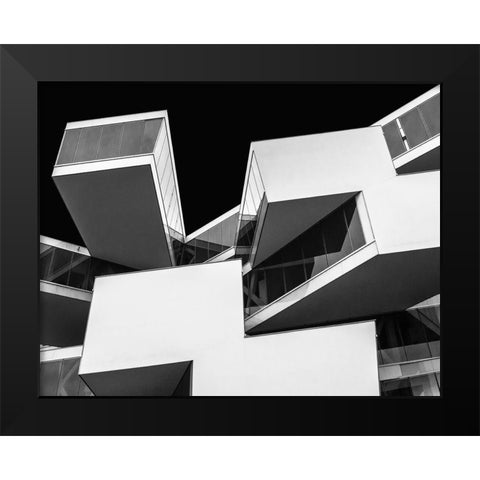 Actelion Black Modern Wood Framed Art Print by Vangindertael, Luc