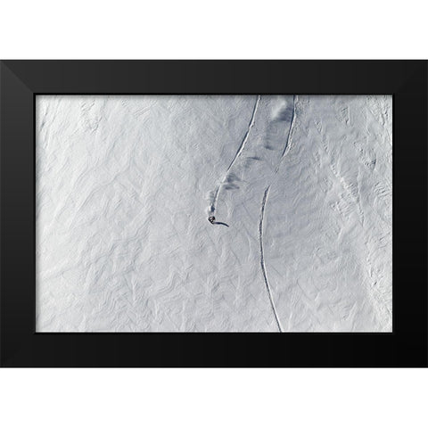 Lines Black Modern Wood Framed Art Print by Sanne, Jakob