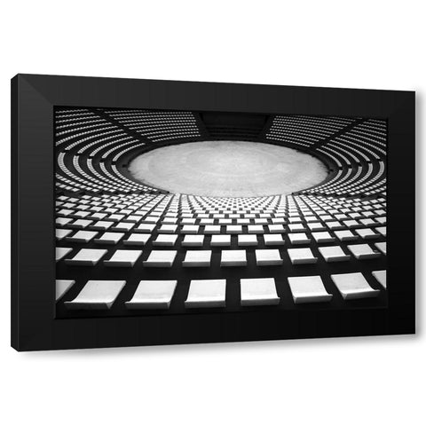 Auditorium Black Modern Wood Framed Art Print with Double Matting by Hawerkamp, Hans-Wolfgang