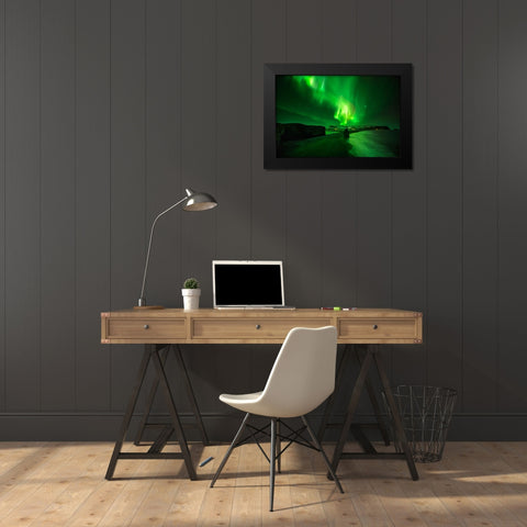 Sensual Dance Black Modern Wood Framed Art Print by Martin Castan, David