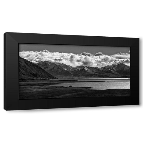 When The Clouds Down To Earth Black Modern Wood Framed Art Print with Double Matting by Tjandra, C.S.
