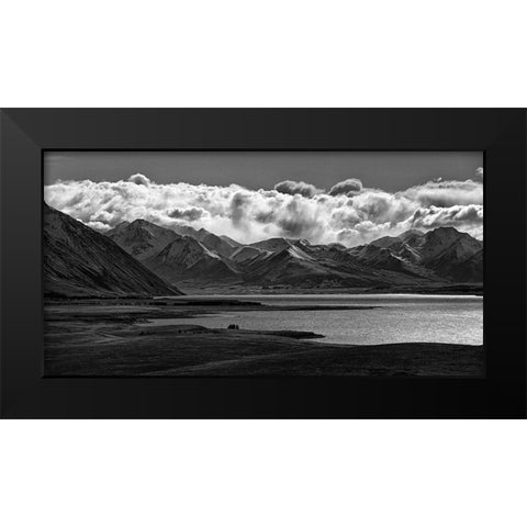 When The Clouds Down To Earth Black Modern Wood Framed Art Print by Tjandra, C.S.