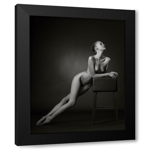 The Lean Black Modern Wood Framed Art Print with Double Matting by Catchlight Studio