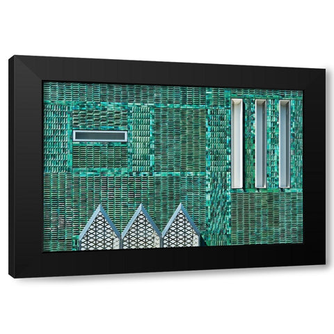 De Bijenkorf Black Modern Wood Framed Art Print with Double Matting by van Son, Greetje