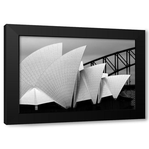 Opera House Sydney Black Modern Wood Framed Art Print with Double Matting by Van Zaane, Alida