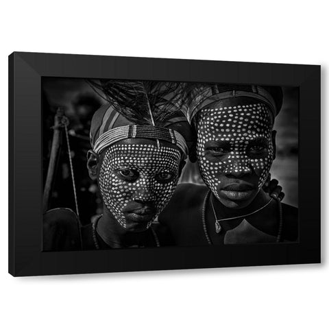 Untitled Black Modern Wood Framed Art Print with Double Matting by Inazio Kuesta, Joxe
