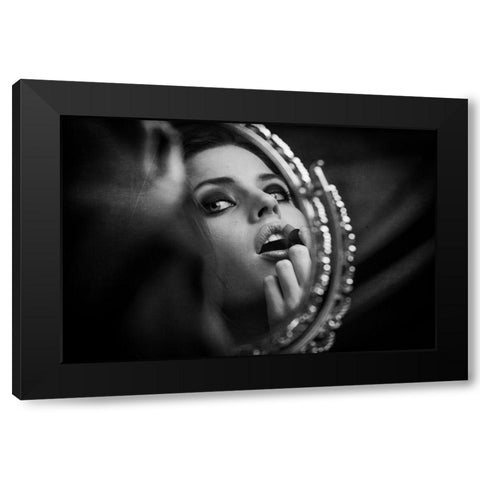 Mirror Black Modern Wood Framed Art Print with Double Matting by Woch, Benjamin