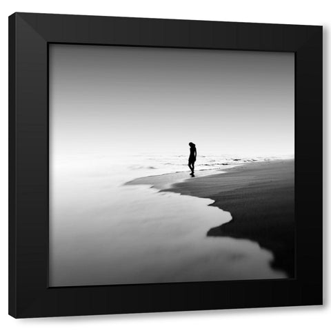 Nglangu Black Modern Wood Framed Art Print by Alrasyid, Ajie