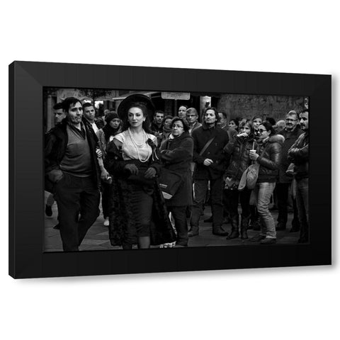 Mad 7 Black Modern Wood Framed Art Print with Double Matting by Marcos, Alejandro