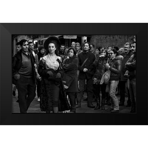 Mad 7 Black Modern Wood Framed Art Print by Marcos, Alejandro