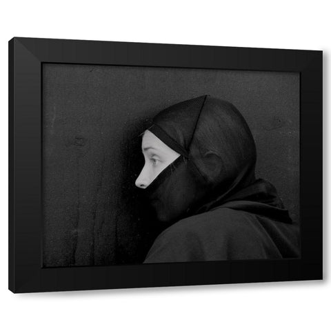 A??Ghosta? Black Modern Wood Framed Art Print with Double Matting by Huang, Ivan