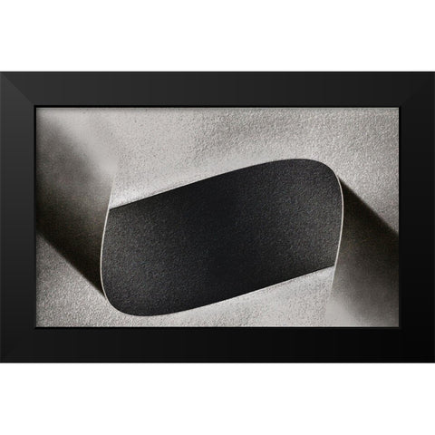 Twisted Black Modern Wood Framed Art Print by Kerber, Jutta