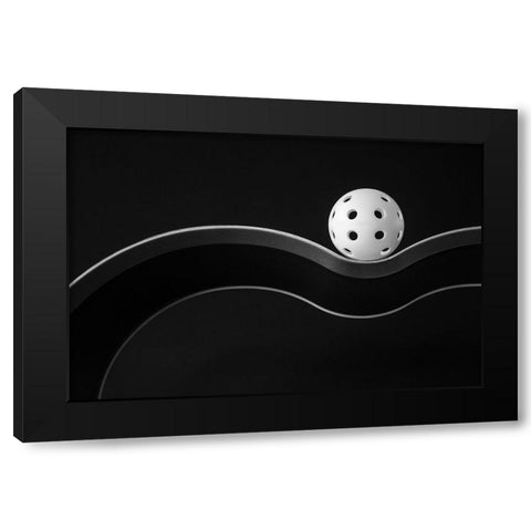 Holes Black Modern Wood Framed Art Print by Hammer, Jacqueline