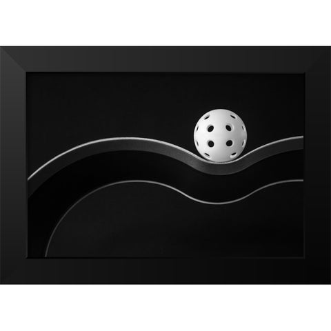 Holes Black Modern Wood Framed Art Print by Hammer, Jacqueline