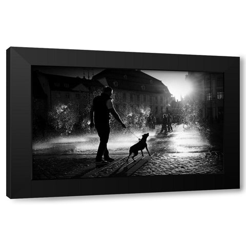 Hot Day Black Modern Wood Framed Art Print with Double Matting by Harag, Ionut