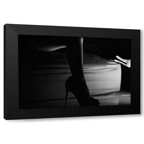 Late Night Black Modern Wood Framed Art Print with Double Matting by Schottstaedt, Erik
