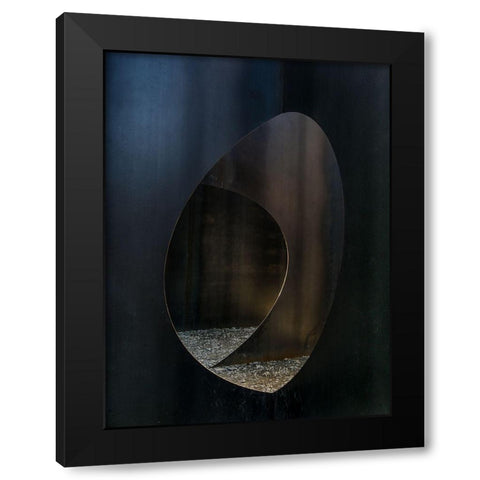 Oval Steel Black Modern Wood Framed Art Print with Double Matting by Vangindertael, Luc