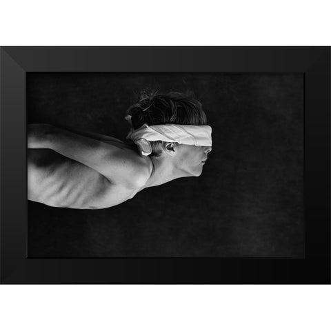 Blind Journey Black Modern Wood Framed Art Print by Delrue, Mirjam