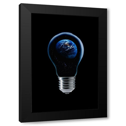 The 4 Elements Iv Black Modern Wood Framed Art Print by Eisele, Stefan