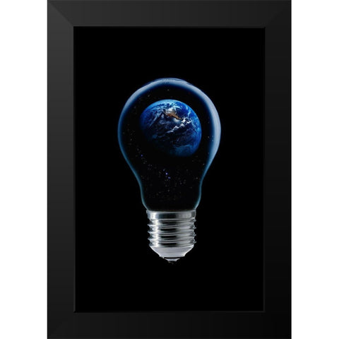 The 4 Elements Iv Black Modern Wood Framed Art Print by Eisele, Stefan