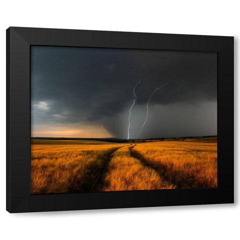 Wetterfront Black Modern Wood Framed Art Print with Double Matting by Schumacher, Nicolas