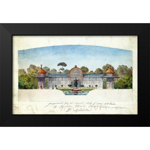 Aviary Black Modern Wood Framed Art Print by Hedin, Andre-Arthur