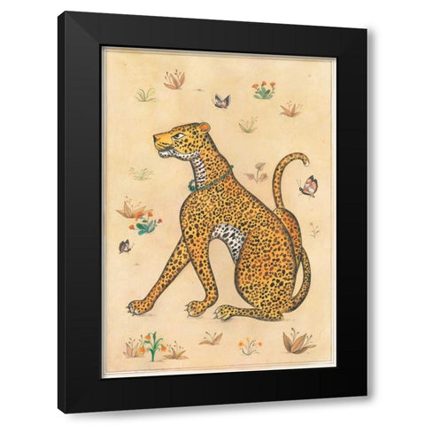 Leopard-Indian Animals Black Modern Wood Framed Art Print by Gynn, Fran