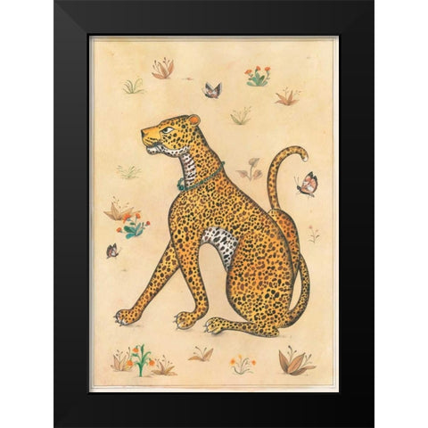 Leopard-Indian Animals Black Modern Wood Framed Art Print by Gynn, Fran