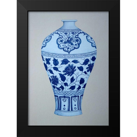 Ming, Passion Flower Vase Black Modern Wood Framed Art Print by Anderton, Caroline