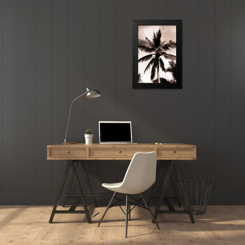 Coconut Palm, Bali Black Modern Wood Framed Art Print by Blue, Cyril
