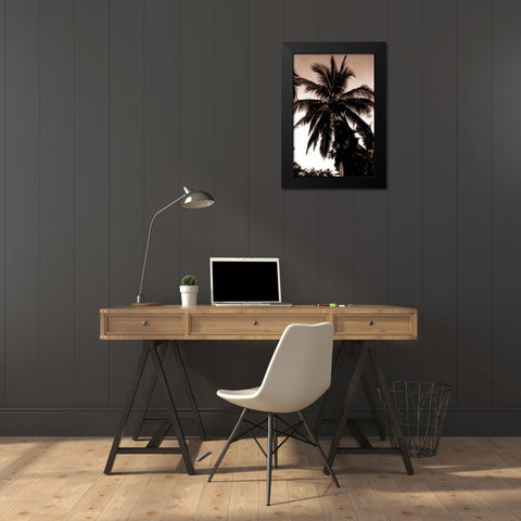 Coconut Palm, Bali Black Modern Wood Framed Art Print by Blue, Cyril