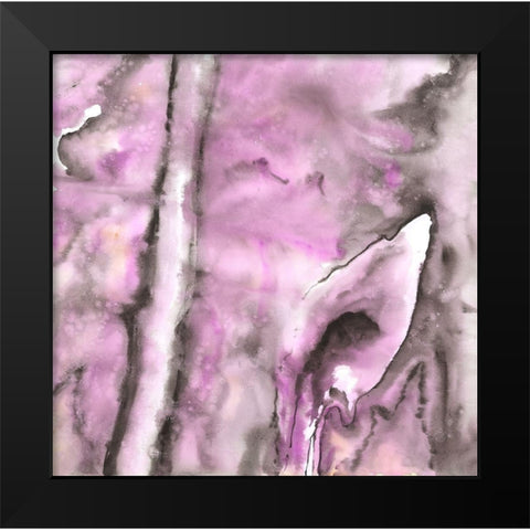 PURPLE Black Modern Wood Framed Art Print by Atelier B Art Studio