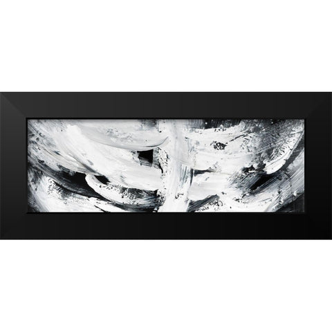 MAYHEM Black Modern Wood Framed Art Print by Atelier B Art Studio