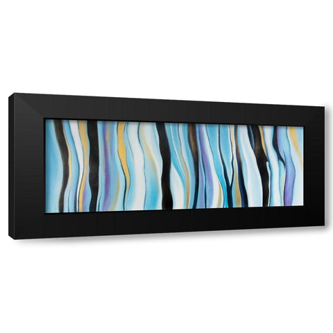 BLUE MOOD Black Modern Wood Framed Art Print with Double Matting by Atelier B Art Studio