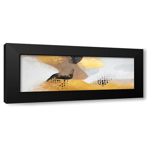IMPROVISATION Black Modern Wood Framed Art Print by Atelier B Art Studio