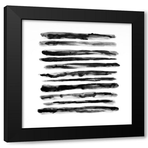 HATCHING Black Modern Wood Framed Art Print with Double Matting by Atelier B Art Studio